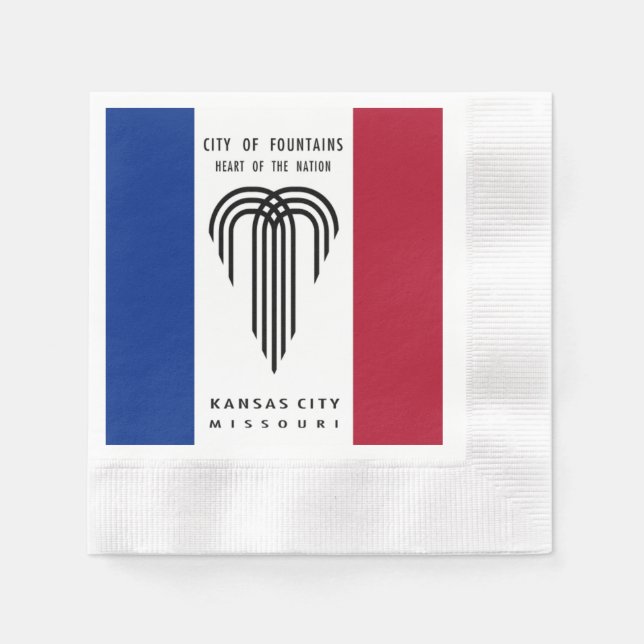 Guardanapo De Papel Bandeira de Kansas City (Frente)