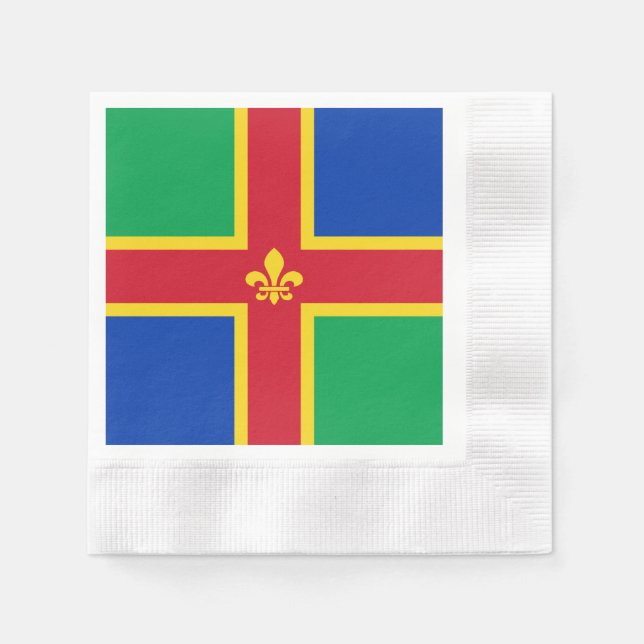 Guardanapo De Papel Bandeira de Lincolnshire (Frente)