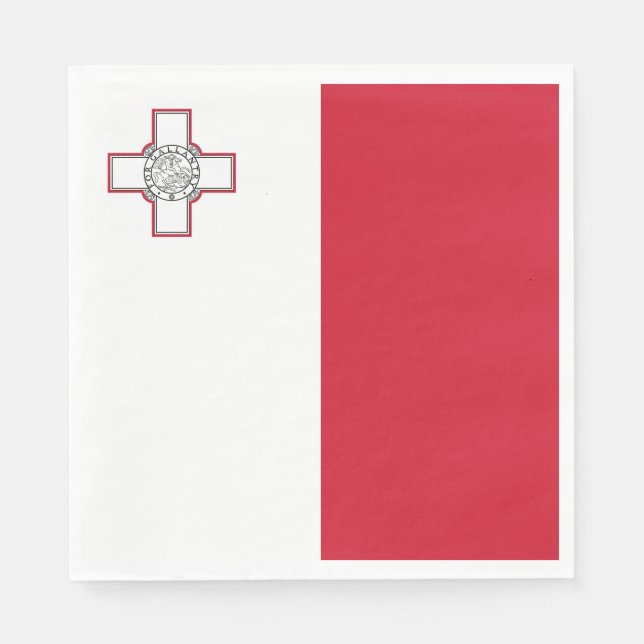 Guardanapo De Papel Bandeira de Malta (Frente)