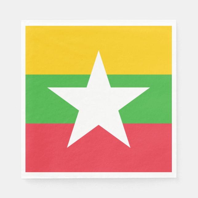 Guardanapo De Papel Bandeira de Myanmar (Frente)