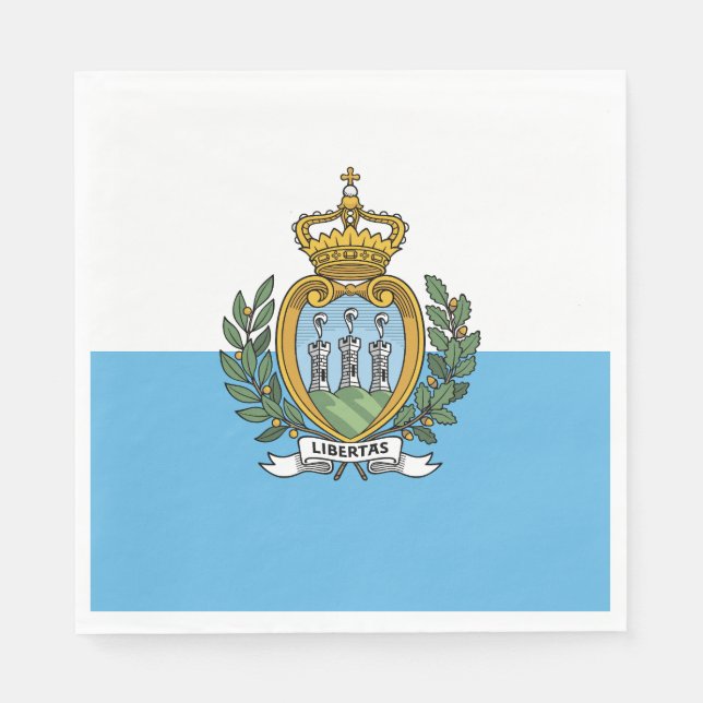 Guardanapo De Papel Bandeira de São Marinho (Frente)