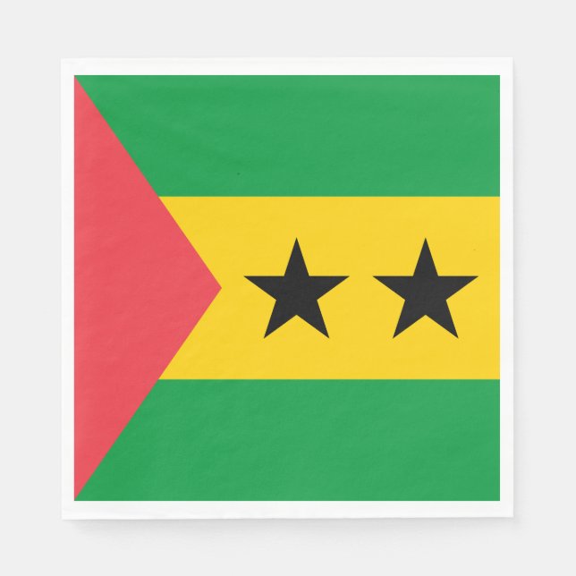 Guardanapo De Papel Bandeira de São Tomé e Príncipe (Frente)