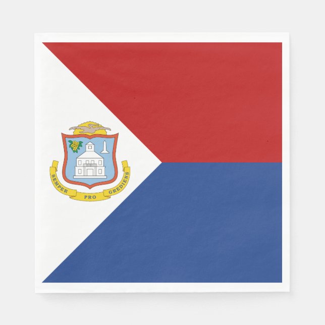 Guardanapo De Papel Bandeira de Sint Maarten (Frente)