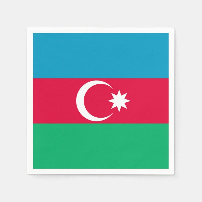 Guardanapo De Papel Bandeira do Azerbaijão Patriótico (Frente)