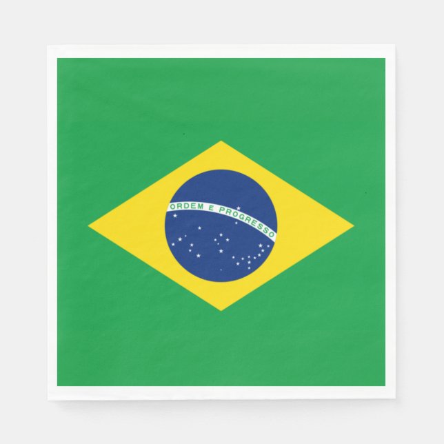 Guardanapo De Papel Bandeira do Brasil Copa do Mundo 2026 Futebol Bras (Frente)