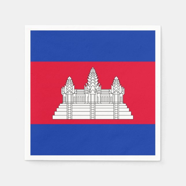 Guardanapo De Papel Bandeira do Camboja (Frente)