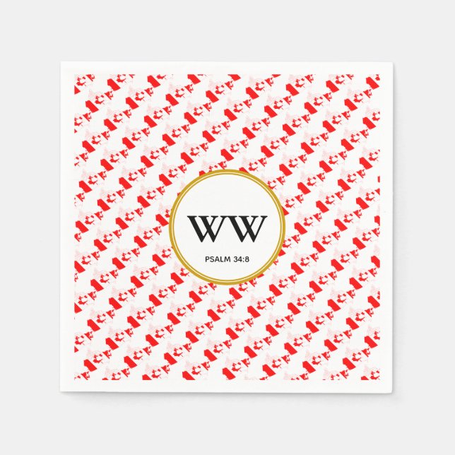 Guardanapo De Papel Bandeira do CANADA Festa de Casamento Aniversário  (Frente)