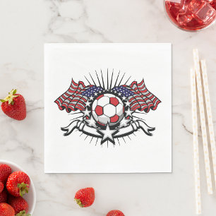 Guardanapo De Papel Bandeira do Design de futebol americano Patriótico
