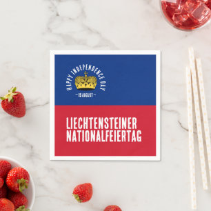 Guardanapo De Papel Bandeira do Dia Nacional do Liechtenstein