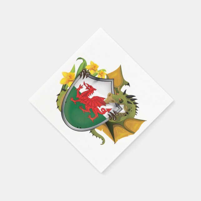 Guardanapo De Papel Bandeira do Dragão Galês (Canto)