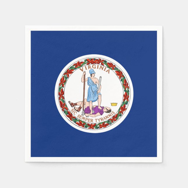 Guardanapo De Papel Bandeira do Estado da Virgínia (Frente)