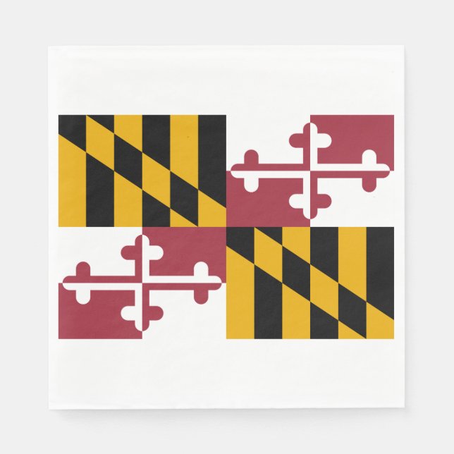 Guardanapo De Papel Bandeira do Estado de Maryland (Frente)