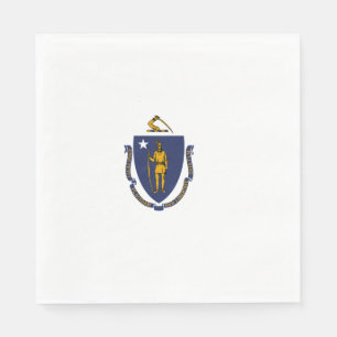 Guardanapo De Papel Bandeira do Estado de Massachusetts