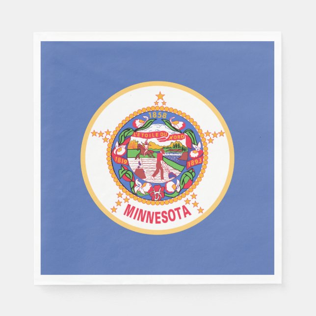 Guardanapo De Papel Bandeira do Estado de Minnesota (Frente)