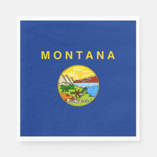 Guardanapo De Papel Bandeira do Estado de Montana