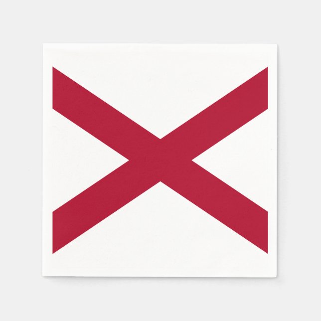Guardanapo De Papel Bandeira do Estado do Alabama (Frente)