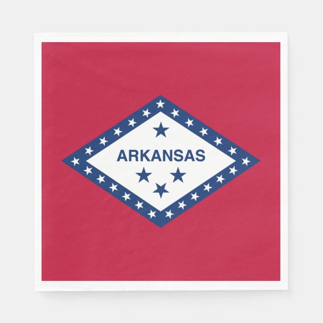 Guardanapo De Papel Bandeira do Estado do Arkansas (Frente)