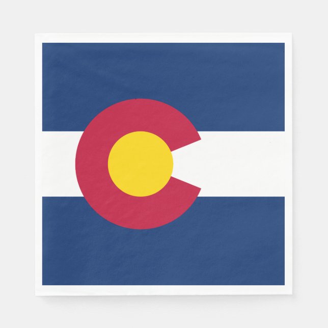 Guardanapo De Papel Bandeira do Estado do Colorado (Frente)