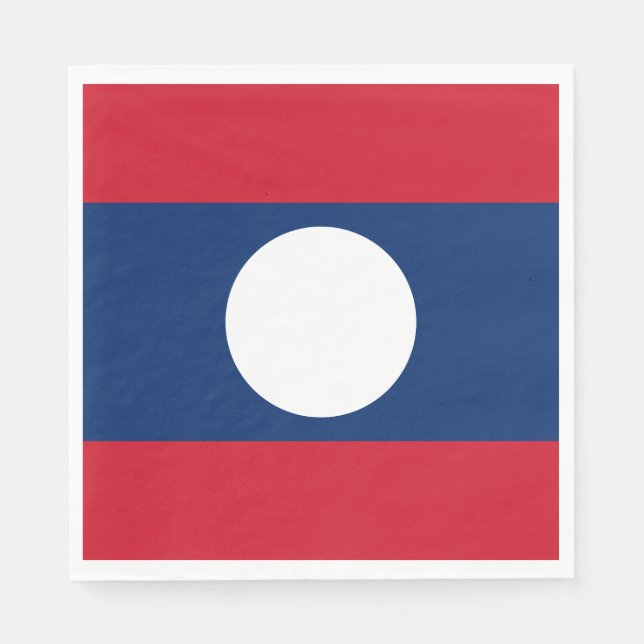 Guardanapo De Papel Bandeira do Laos (Frente)