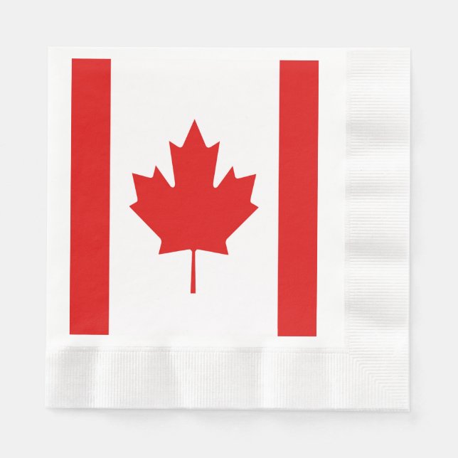 Guardanapo De Papel Bandeira do Maple Leaf do Canadá (Frente)