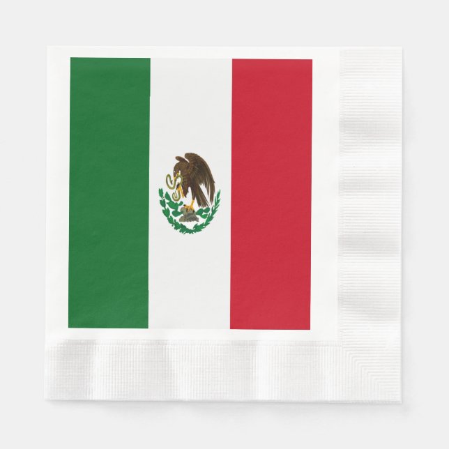Guardanapo De Papel Bandeira do México Patriótico (Frente)