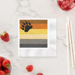 Guardanapo De Papel bandeira do orgulho do urso SlipperyJoe's textura 