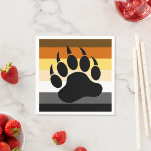 Guardanapo De Papel Bandeira do orgulho do urso suporte de vidro para 
