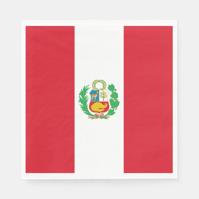Guardanapo De Papel Bandeira do Peru (Frente)
