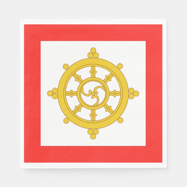 Guardanapo De Papel Bandeira do Reino de Siquim (Frente)