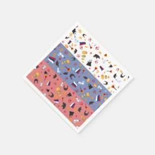 Guardanapo De Papel Bandeira do russo com estereótipos do país