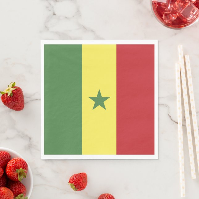 Guardanapo De Papel Bandeira do Senegal (Insitu)