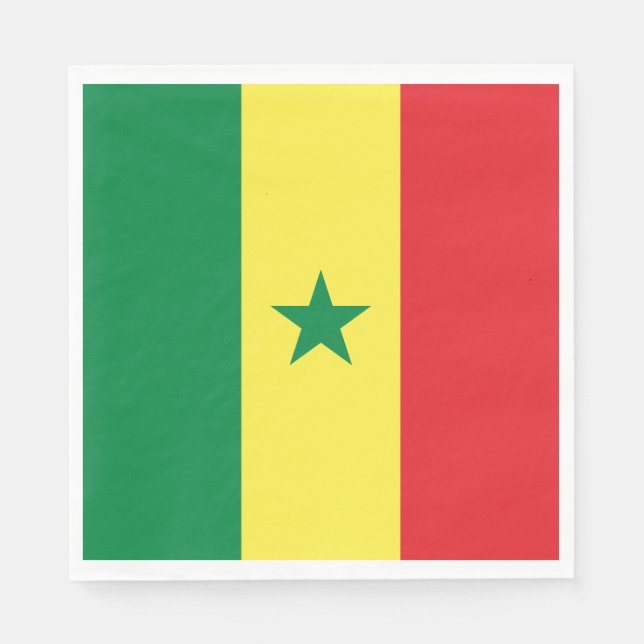 Guardanapo De Papel Bandeira do Senegal (Frente)