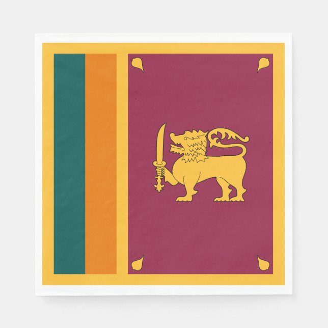 Guardanapo De Papel Bandeira do Sri Lanka (Frente)