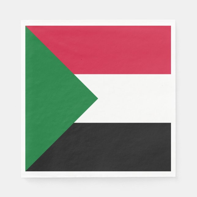 Guardanapo De Papel Bandeira do Sudão (Frente)