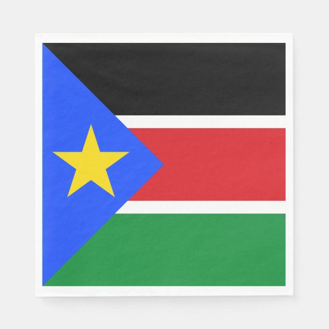 Guardanapo De Papel Bandeira do Sudão do Sul (Frente)