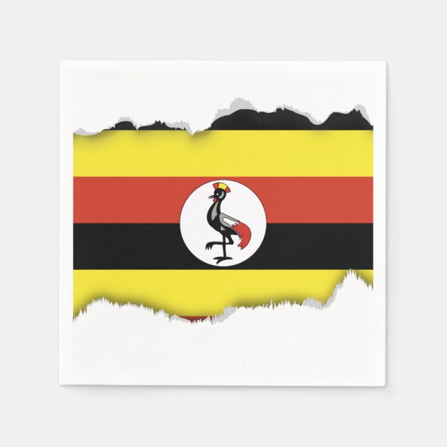 Guardanapo De Papel Bandeira do Uganda (Frente)