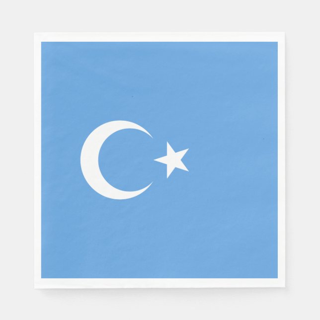 Guardanapo De Papel Bandeira do Uigur do Turquestão Oriental (Uyghuris (Frente)
