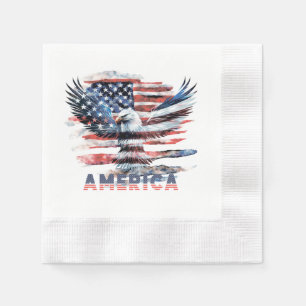 Guardanapo De Papel Bandeira dos Estados Unidos. América