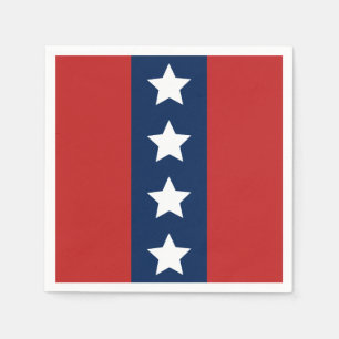 Guardanapo De Papel Bandeira dos Estados Unidos branca e azul vermelha