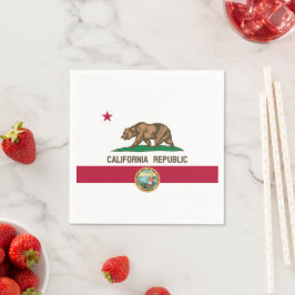 Guardanapo De Papel Bandeira e Selo da Califórnia, Bandeira da Califór
