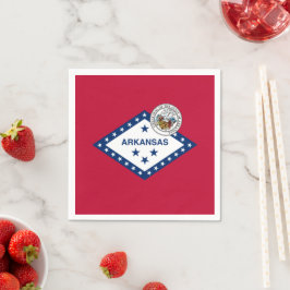 Guardanapo De Papel Bandeira e Selo de Arkansan, Bandeira do Arkansas