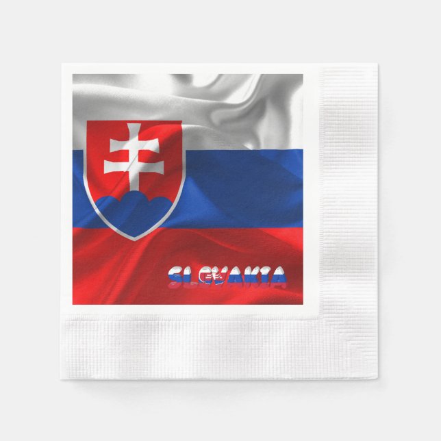 Guardanapo De Papel Bandeira eslovaca (Frente)