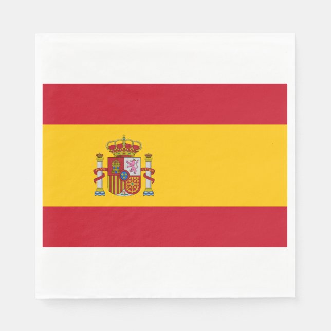 Guardanapo De Papel Bandeira Espanhola (Espanha) (Frente)