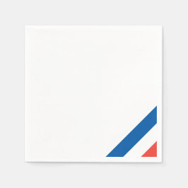 Guardanapo De Papel Bandeira Francesa: Festa Chic Tricolor Bastilha Da