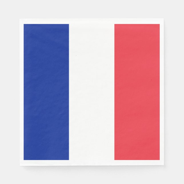 Guardanapo De Papel Bandeira Francesa (França) Nápoles (Frente)
