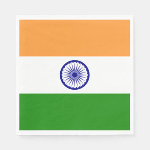 Guardanapo De Papel Bandeira Indiana (Índia) (País do Sul da Ásia)