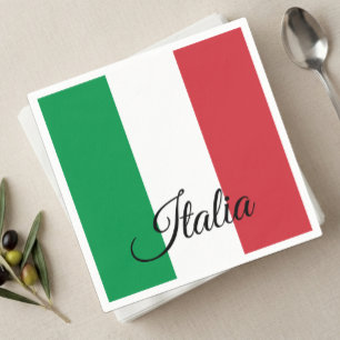 Guardanapo De Papel Bandeira italiana e Itália - viagem, adeptos da m