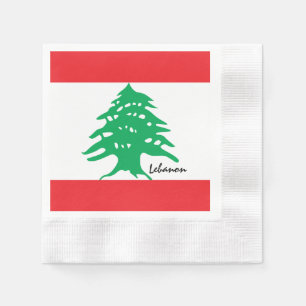 Guardanapo De Papel Bandeira libanesa e Oriente Médio - Líbano/fãs