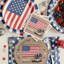 Guardanapo De Papel Bandeira Militar norte-americana inicia festa RUST