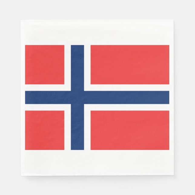 Guardanapo De Papel Bandeira norueguesa (Noruega) (Frente)
